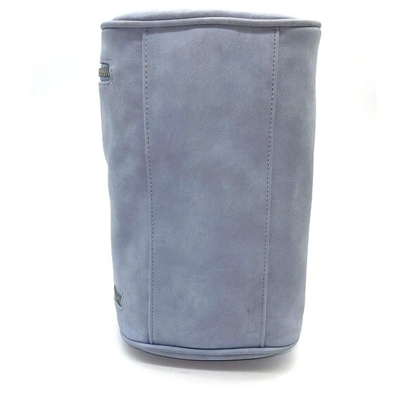 Express Speedy Purse Handbag Vegan Suede Faux Large Multi Top Handle Scarf - Picture 12 of 13